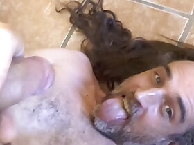 American delighted mendicant enjoys a hot increased by drenched cumshot